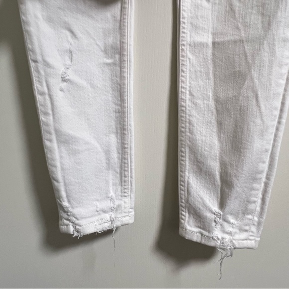 Zara Men's Distressed Ripped Skinny Jeans White 31x30 - Picture 4 of 13